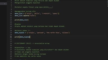 perbedaan (List, Tuple, Dictionary) #python