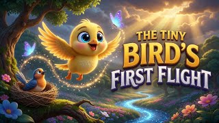 The Tiny Bird’s First Flight 🐦✨ | Pip Learns To Fly | Inspirational Kids Story