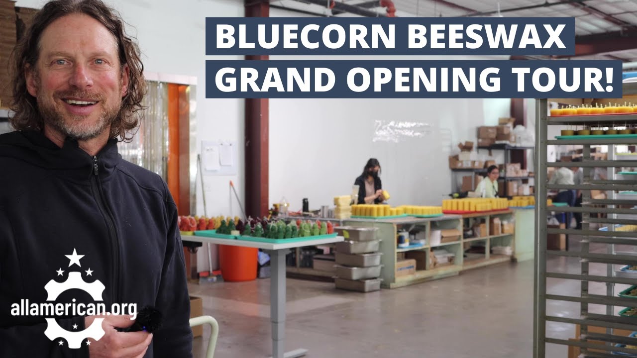 Surprise Tour! Grand Opening of New Facility for Made in USA Candle  Company: Bluecorn Beeswax 