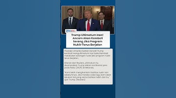 Presiden AS Donald Trump Ultimatum Iran, Ancam Kembali Serang Jika Program Nuklir Terus Berjalan