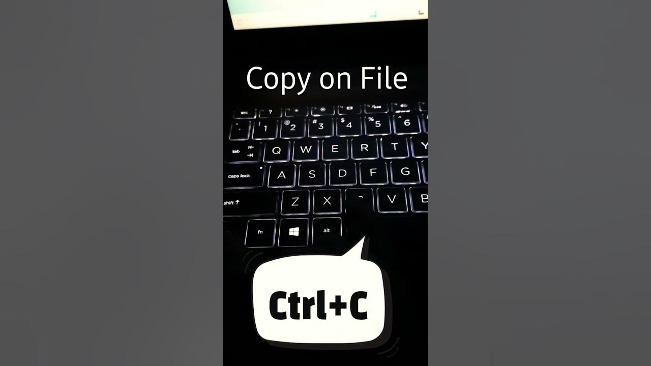 Copy and paste file on computer with shortcut keys youtube