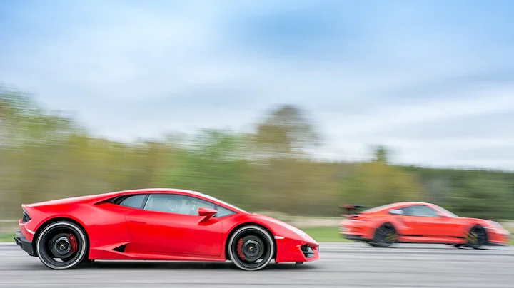 [4k] Porsche 991 GT3 RS vs Lamborghini Huracán LP580-2 x 2 races two angles