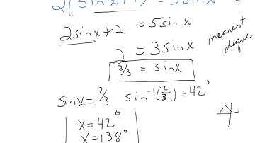 first degree trig equations