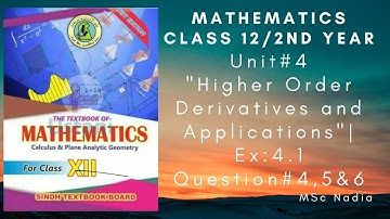 Exercise  4.1 2nd year mathematics | class 12 exercise 4.1 | ex 4.1 q4 , q5 & q6 class 12 maths