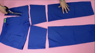 картинка: [DIY] Превратим старые старомодные штаны в классную вещь