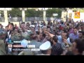 سباب لقوات الجيش من المتظاهرين امام السفارة السعودية