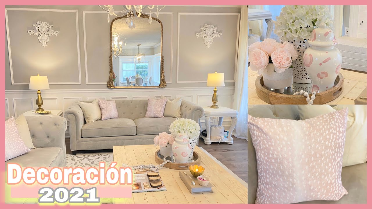 DECORACIÓN DE MI SALA 🎀 MOLDURAS NUEVOS COJINES y GINGER JAR - YouTube