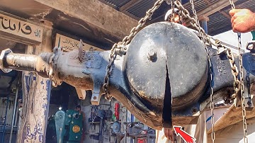 How to track broken rear axle housing rebuild | A broken axle housing repair amazing idea