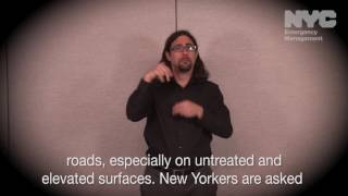 Notify NYC American Sign Language Message: Freezing Rain Advisory