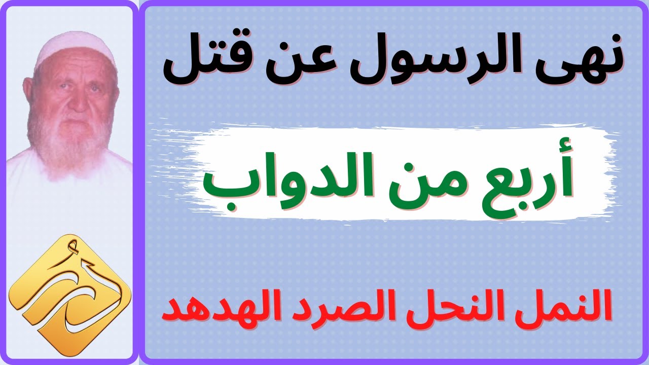 الشيخ الألباني نهى الرسول عن قتل أربع من الدواب النمل والنحل والصرد والهدهد