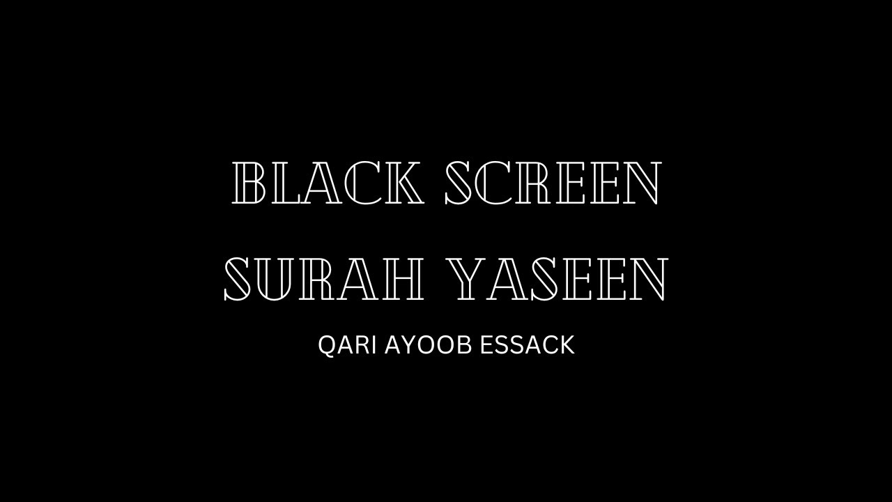 BEAUTIFUL RECITATION| SURAH YASEEN| QARI AYOOB ESSACK