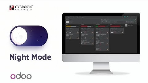 Odoo Night Mode (Dark Theme) for Odoo 12 Community Version New!