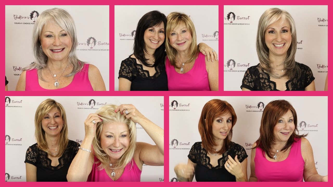 Diana Lace Front Wig Shown in Each Color (Official Godiva's Secret