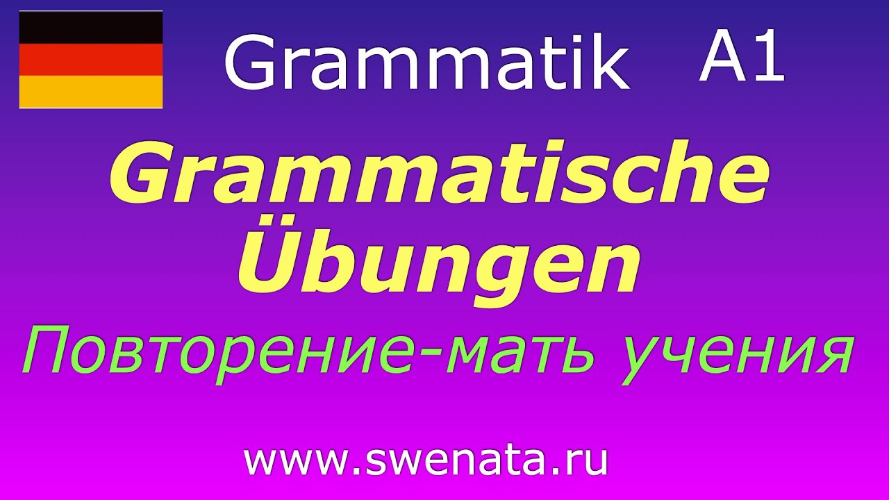 A1 Grammatische Übungen mit SEIN