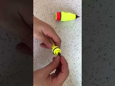 Світлодіодний поплавець 100 г з металевим вушком на товстолоба з ПВА-піною та батарейкою в комплекті, видео 1