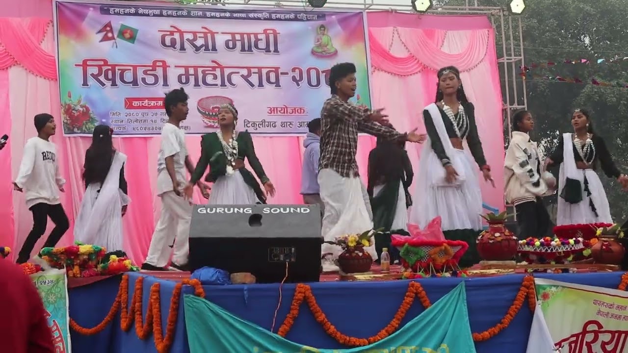 Maghi re maghi  tharu mix song  dance tikuljgadh program  maghi  newtharusong  tharumusicvideo