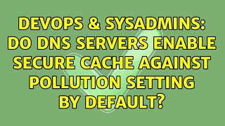 Celebrity DevOps & SysAdmins: Do DNS Servers Enable Secure Cache Against Pollution setting by Default? Profile