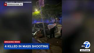 4 killed, dozens injured in mass shooting at popular Alabama neighborhood