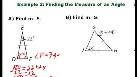 Geometry 4-8 Isosceles and Equilateral Triangles