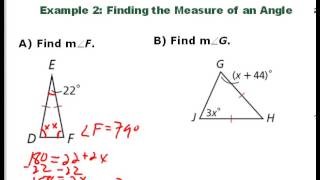 Geometry 4-8 Isosceles and Equilateral Triangles