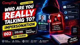 Impersonation Attacks Explained 🎭 | CompTIA Security+ SY0-601 | #002 