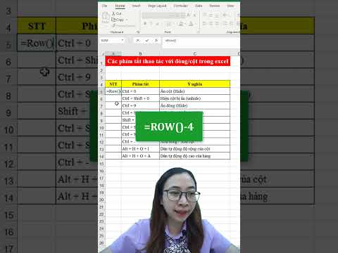 #1 Mẹo đánh số thứ tự bằng hàm Row để khi xóa dòng STT tự động cập nhật trong Excel | Nguyễn Thị Hường Mới Nhất
