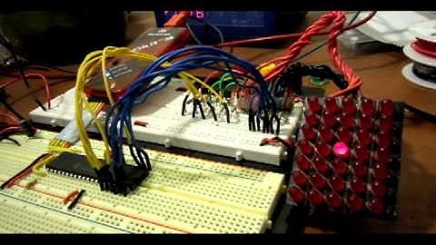 PIC 16F887 5x7 Multiplexed LED Matrix