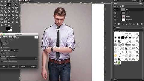 Stroke paths in GIMP