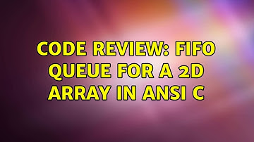Code Review: FIFO queue for a 2D array in ANSI C