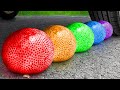 Car Vs Giant Slime Balls With Crushing Soft Crunchy Things Experiment Car Crunchy Ex