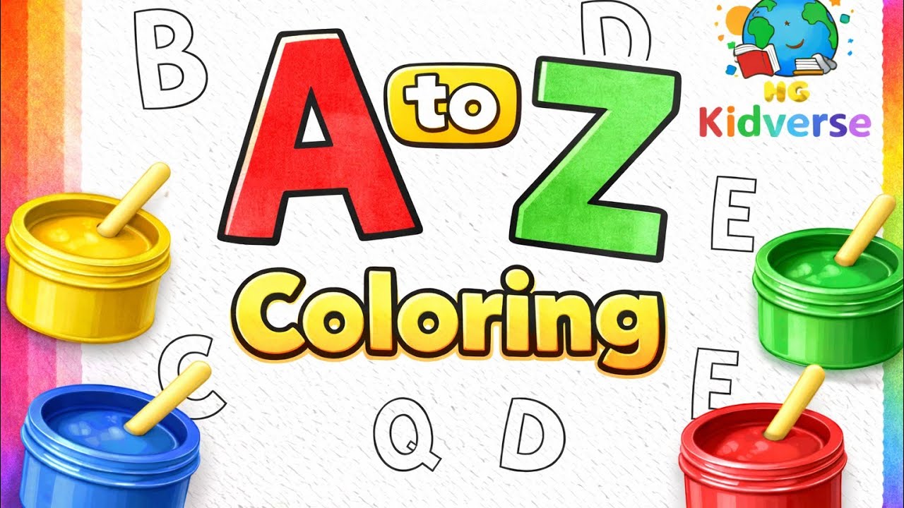ABCD Coloring for Kids | Learn Alphabet with Coloring | ABC Learning Video🌈