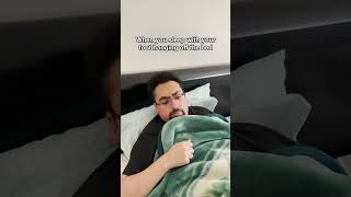 When You Sleep With Your Foot Hanging Off The Bed
