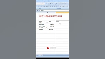 Excel tip : How to remove extra spaces #shorts #excel