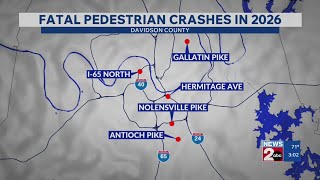 Fatal pedestrian crashes in 2026 in Nashville area