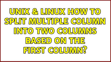 Unix & Linux: How to split multiple column into two columns based on the first column?