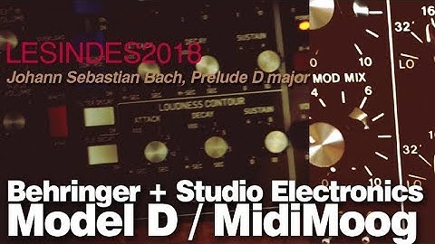 MINIMOOG + BEHRINGER Model D // synths playing Bach Prelude D major // 1