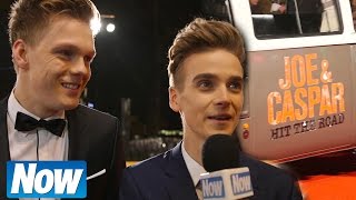 Joe Sugg and Caspar Lee at the Hit The Road premiere