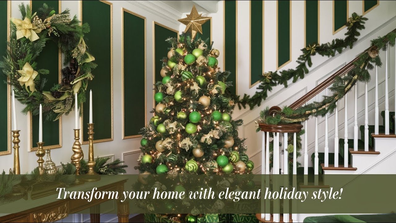 Green & Gold Christmas Decor Ideas Transform Your Home with Elegant Holiday Style!