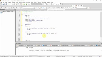 arithmetic operations using switch in C