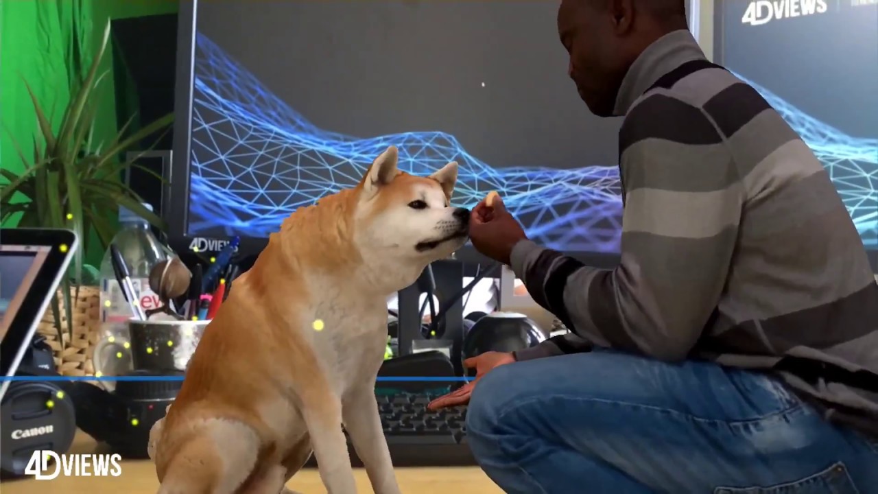 Augmented Reality demo with Apple ARKit and 4DViews volumetric capture