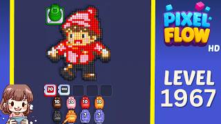 Pixel Flow Level 1967 Solution Walkthrough