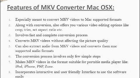 MKV Converter Mac OSX Reviews