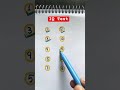 Draw a checkered path with number 1 to 10 #drawing#line#shorts#maths#quiz#funny#games