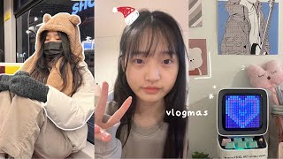 uni life vlog⛄️: vlogmas, unboxing new iphone, preparing for finals, cutting bangs, christmas market