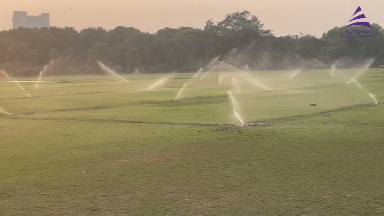 Aquaturf pop up sprinkler at Swarn jayanti park Rohini, Delhi.