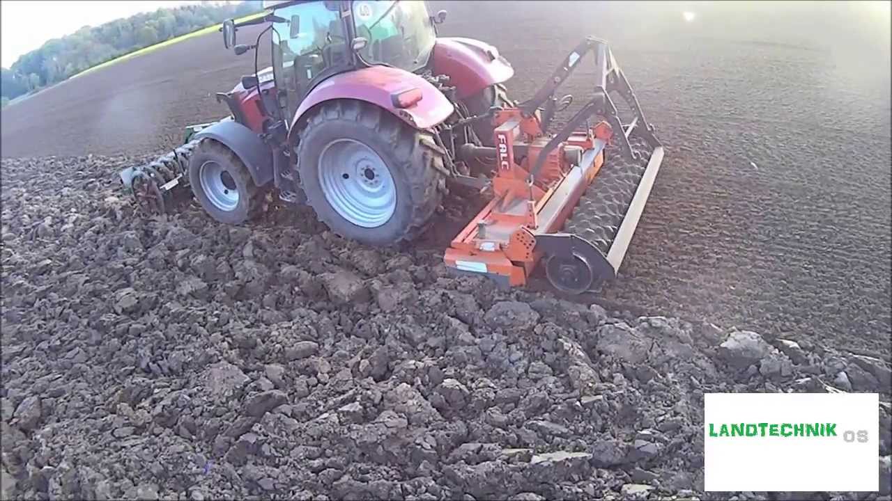 Case Maxxum 110 mit Kreiselegge am Maisland vorbereiten 2015 [ Sound ]