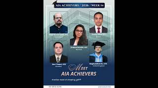 Presenting AIA Weekly Achievers | 2026 | Week 14 🎊