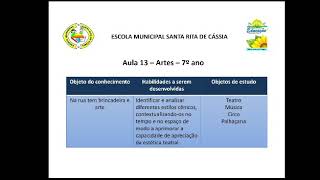 Aula 13 - Artes - 7° ano - Na rua tem brincadeira e arte