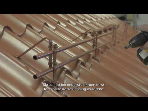 TB Snøfangersystem, montering på takpanner - YouTube