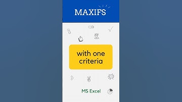 Find the MAXIMUM value based on ONE condition using MAXIFS in Excel